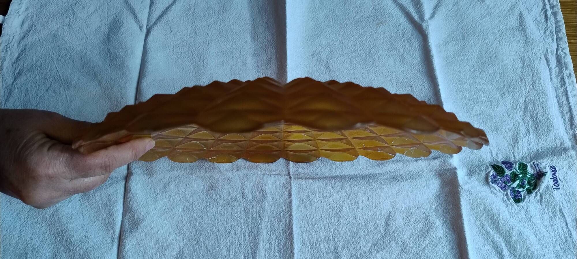 Decorative sun plateau (Art Deco, vintage) in its original condition.