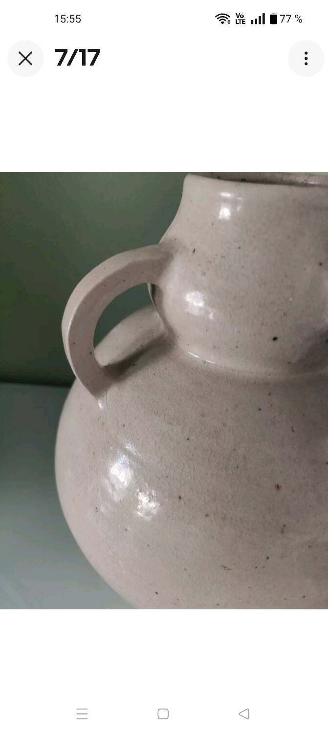 Betzy augeron (1882-1976) large ceramic vase / glazed stoneware 1930 lol-