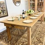 Large renovated solid oak farmhouse table