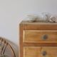 Raw wood chest of drawers