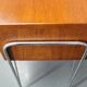 1960s Danish teak shelf cabinet with chrome plated legs
