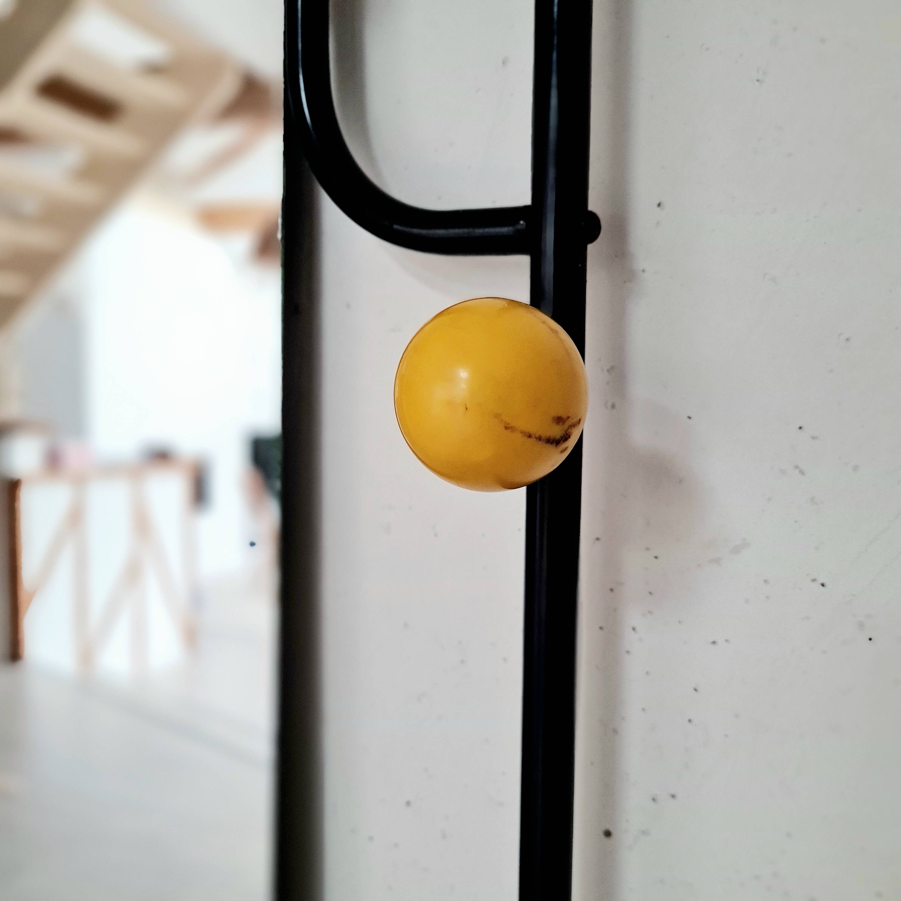 Cloakroom metal coat rack with balls from the 60s
