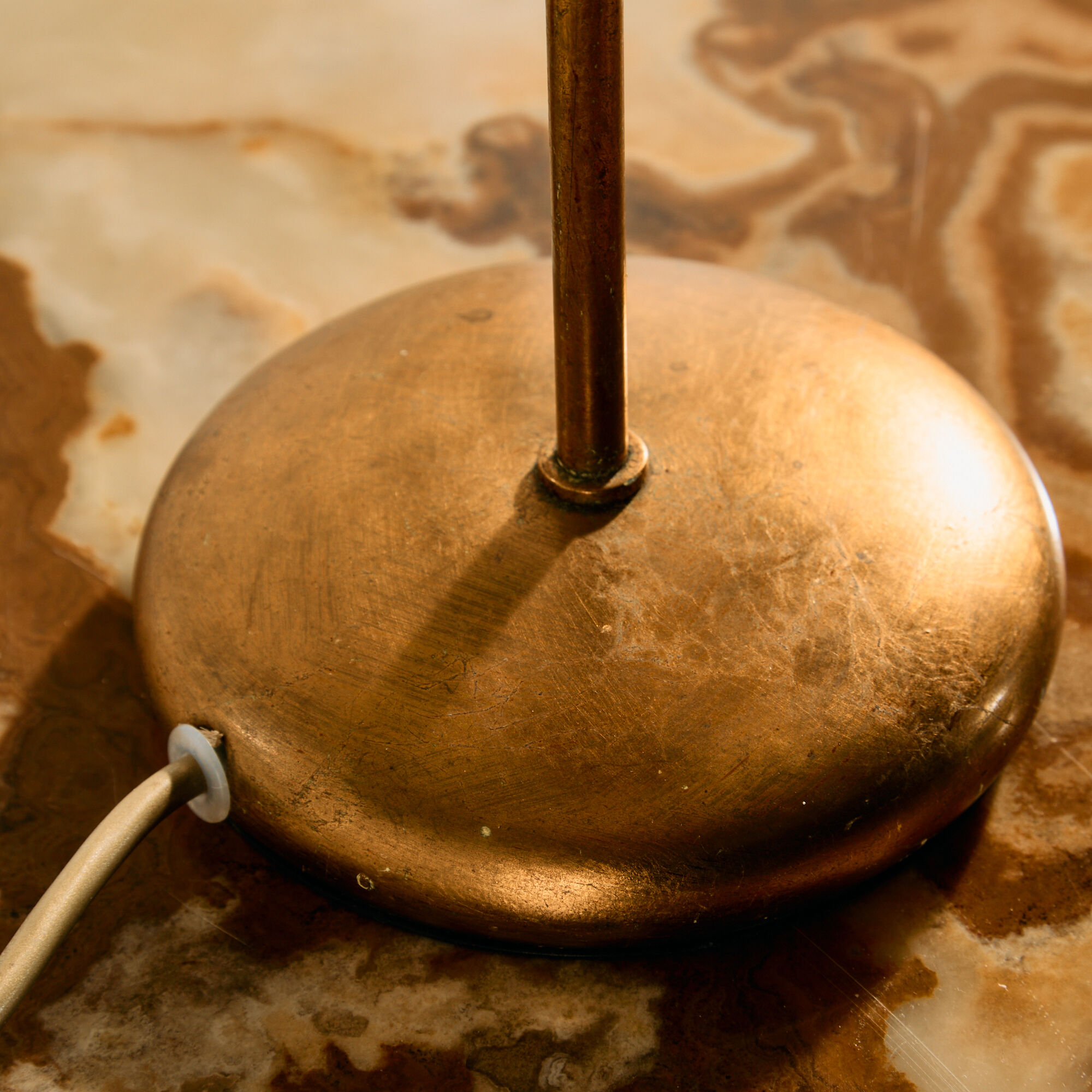 Gold-painted table lamp