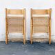 Paire de chaises pliante assise cannage