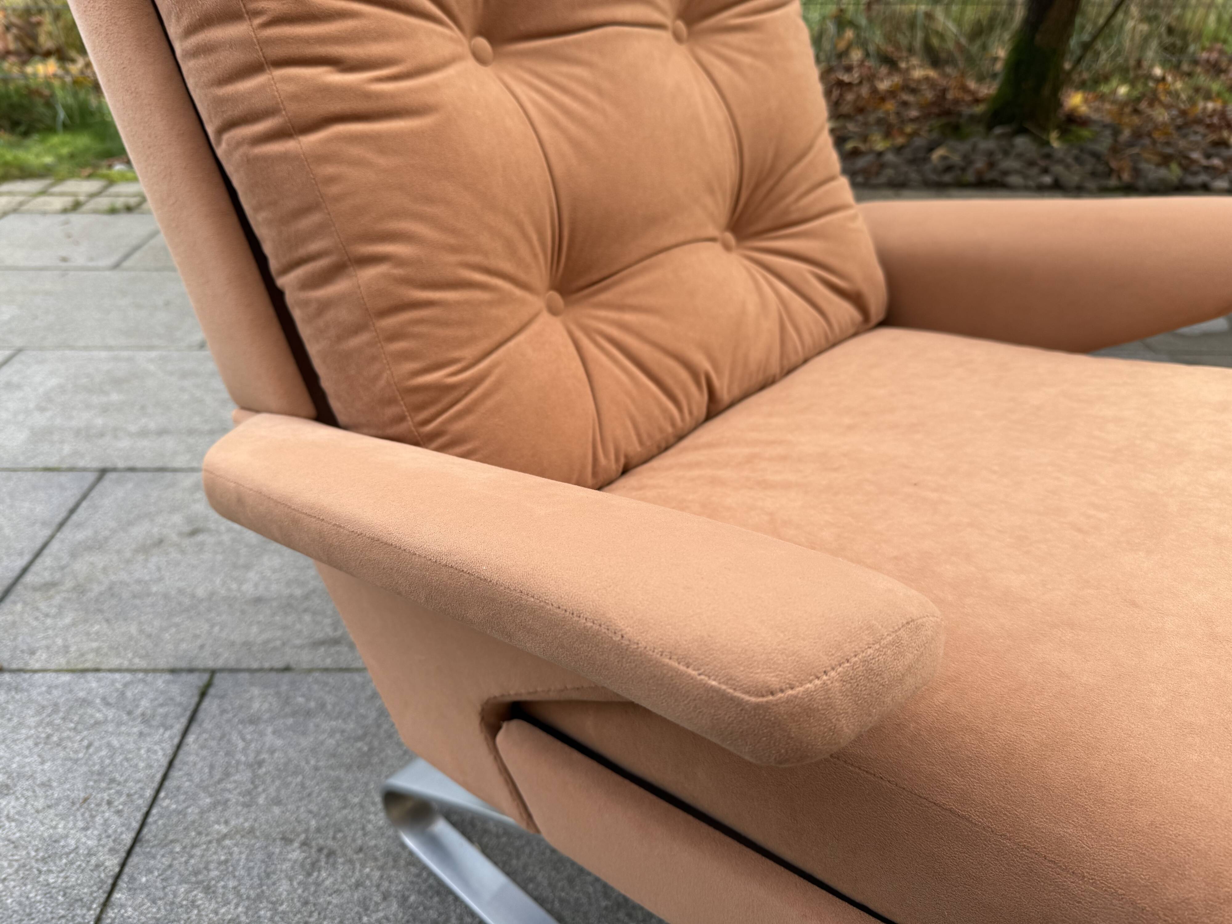 Fauteuil Swing et ottoman Reinhold Adolf  Hans-Jürgen Schräpfer Cor 1970