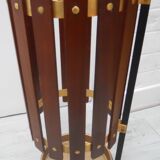 Italian umbrella stand from the 50s, wood and metal