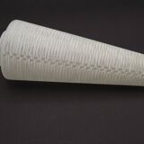 French vintage retro white opaque patterned glass replacement shade