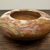 Vintage Orange Marble Ashtray Diameter 12 cm