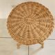 Wicker and rattan stool