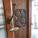 Old wooden wall-mounted locker room - Art Deco