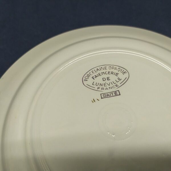 Desserts plates Lunéville Gaïté Porcelain Old Lot of 6 brocanteespritdantan
