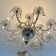 Glass chandelier with garlands, rococo style, 10 lights