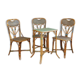 Chairs and table rattan heyday