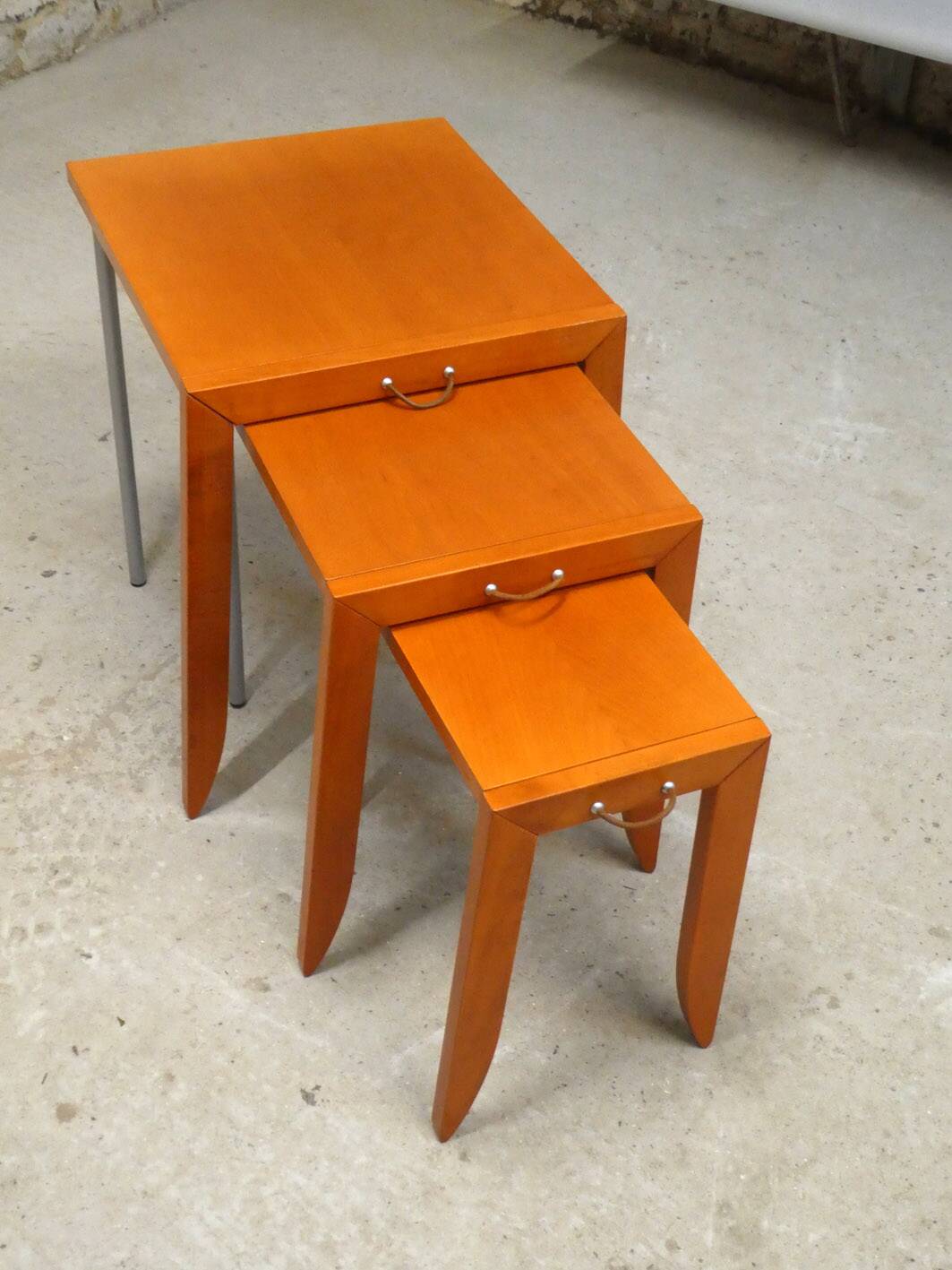 series of 3 nesting tables by Emmanuel Dietrich for Artelano, 1980