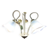 Antique Chandelier Ceiling Light Florentine Bouquet Floral Design 1970 Decorative Art No.2