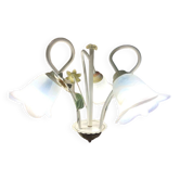 Antique Chandelier Ceiling Light Florentine Bouquet Floral Design 1970 Decorative Art No.2