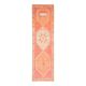 Vintage Turkish hand-knotted wool cotton orange runner rug 96x339