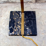 Brass, marble and leather lamp designed by Trussardi Atelier Anni 2000 For the theatre restaurant in