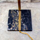 Brass, marble and leather lamp designed by Trussardi Atelier Anni 2000 For the theatre restaurant in