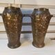 Pair of Art Nouveau baluster vases in copper earthenware by Gustave de Bruyn
