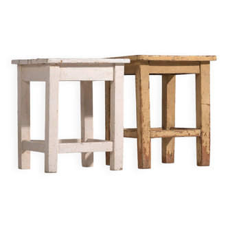 Antique Provençal-style tables (circa 1920). 2-piece set