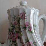 Théière chocolatière porcelaine Limoges Haviland - Sylvie roses - Tors