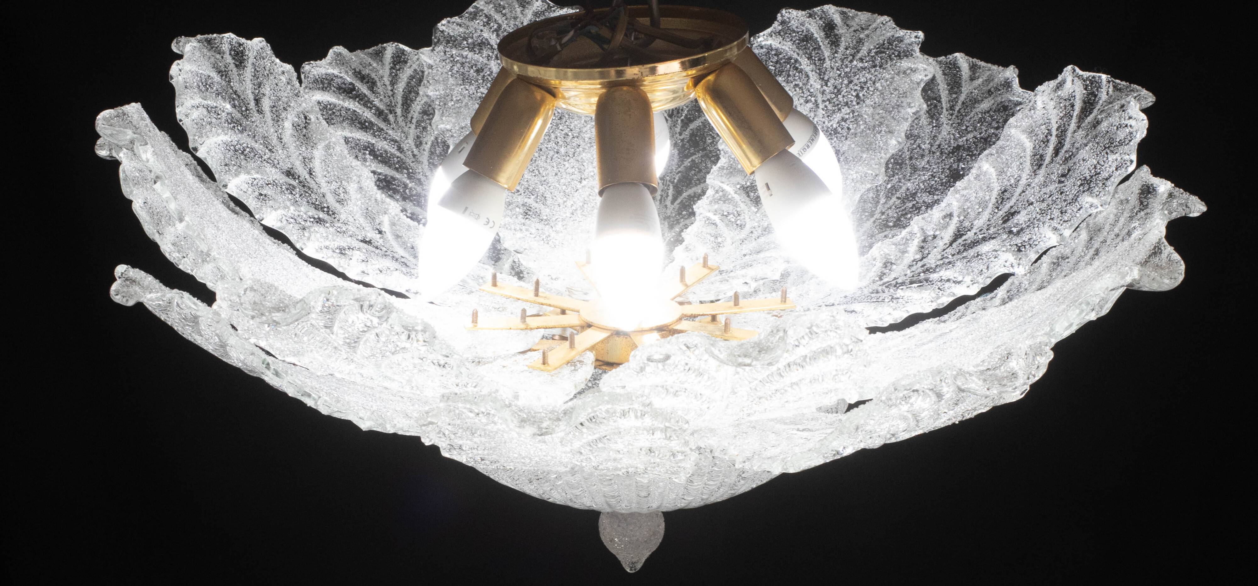 Napoli, Italian Murano Glass Ceiling Light or Flush Mount, 1970s