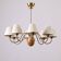 Hans Bergström '10/8' Swedish Modern 8-arm Chandelier in Brass, 1940s