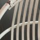 Vintage armchair in white lacquered rattan