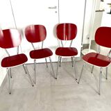 Set of 4 chairs 1960 Formica red perfect condition