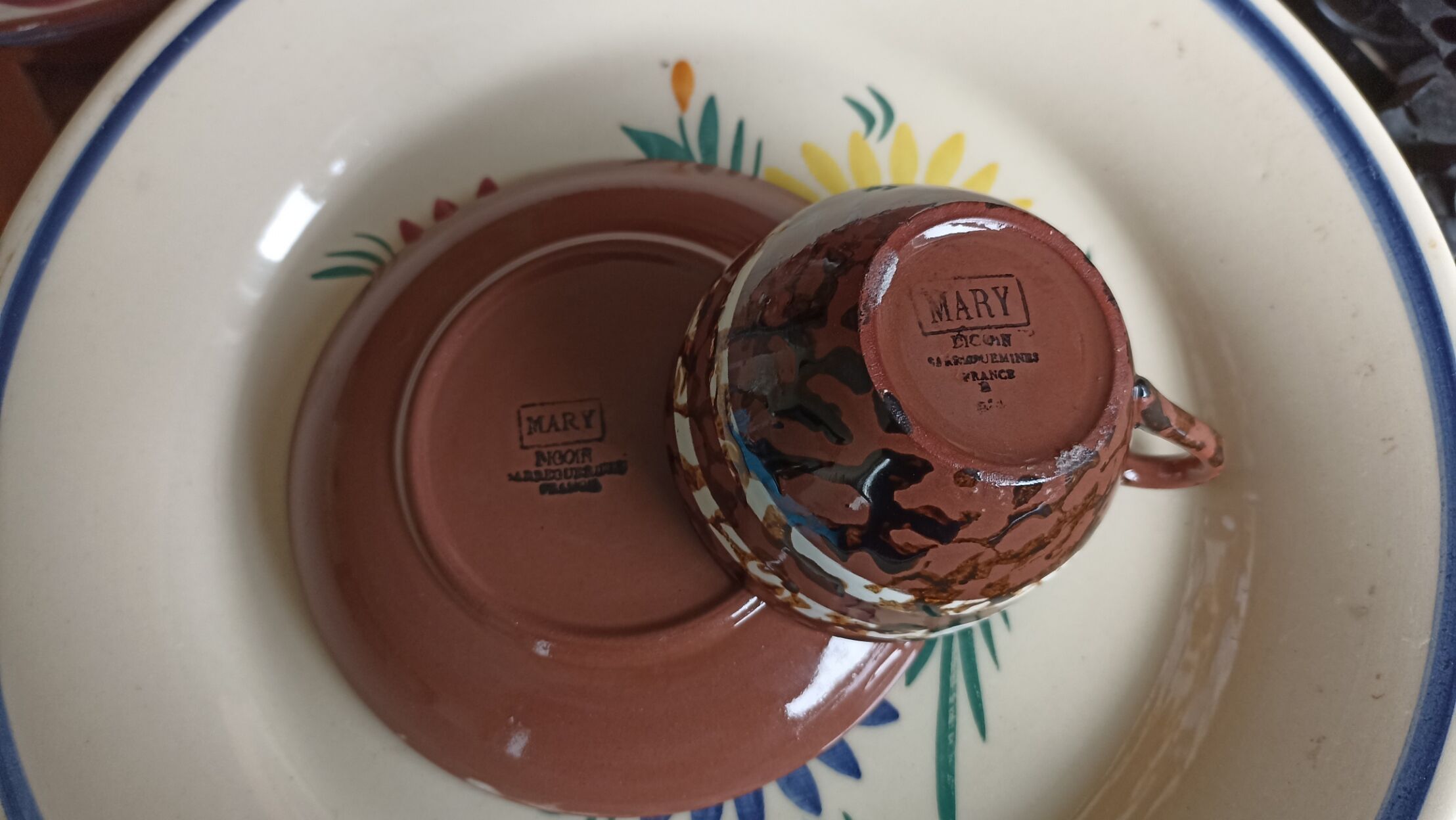 Mary coffee service by Digoin Sarreguemines - 6 people