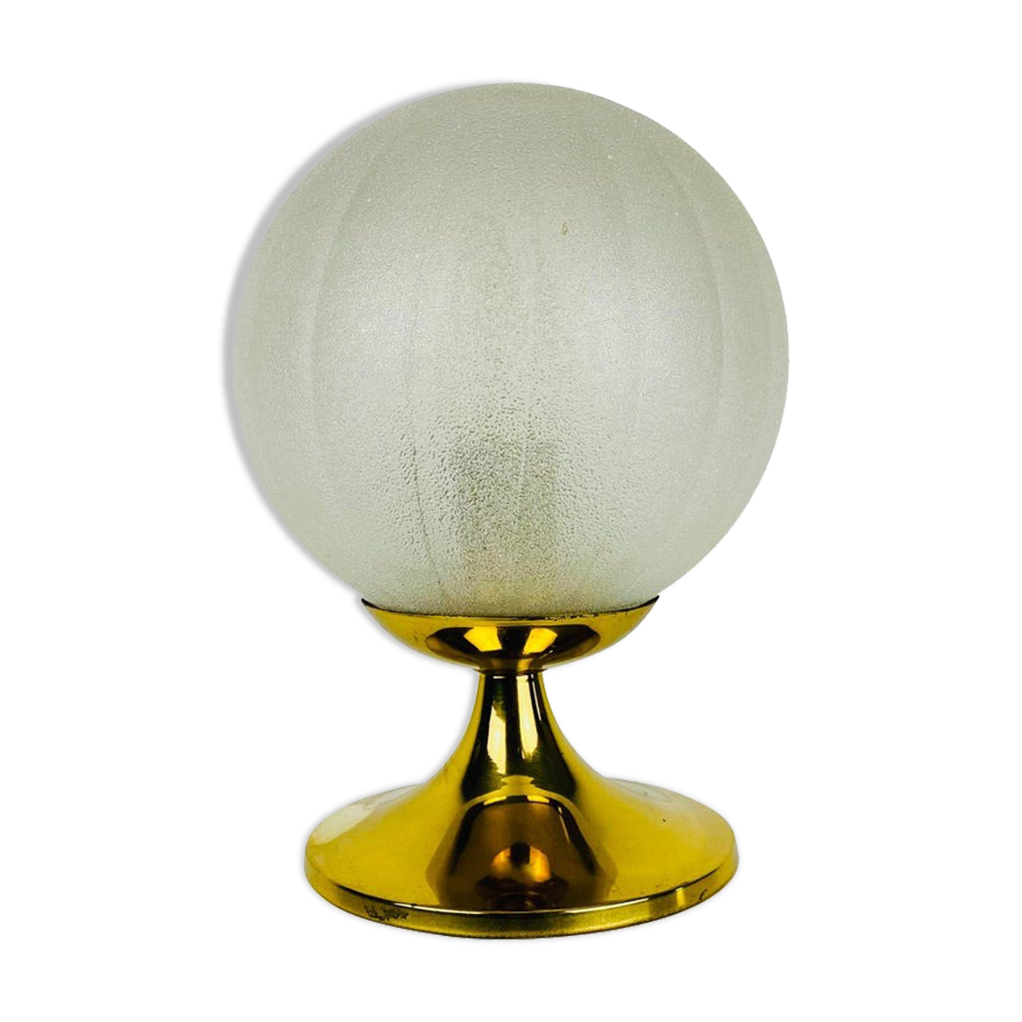 Ice glass desk lamp by Doria Leuchten, 1970