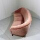 Pink velour rounded sofa 1950’s