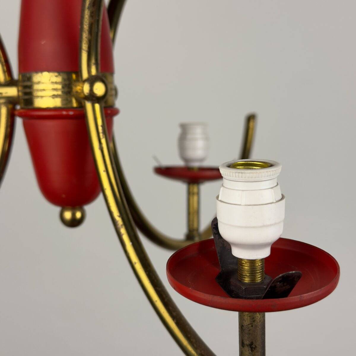 Mid-century chandelier by Stilnovo, Italy, 1940s-1950s.