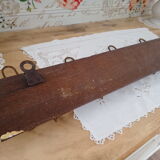 Wall coat rack 6 brass patères form mascarons