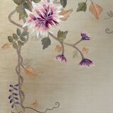 Important Set of Three Indochinese Silk Embroidered Tapestries