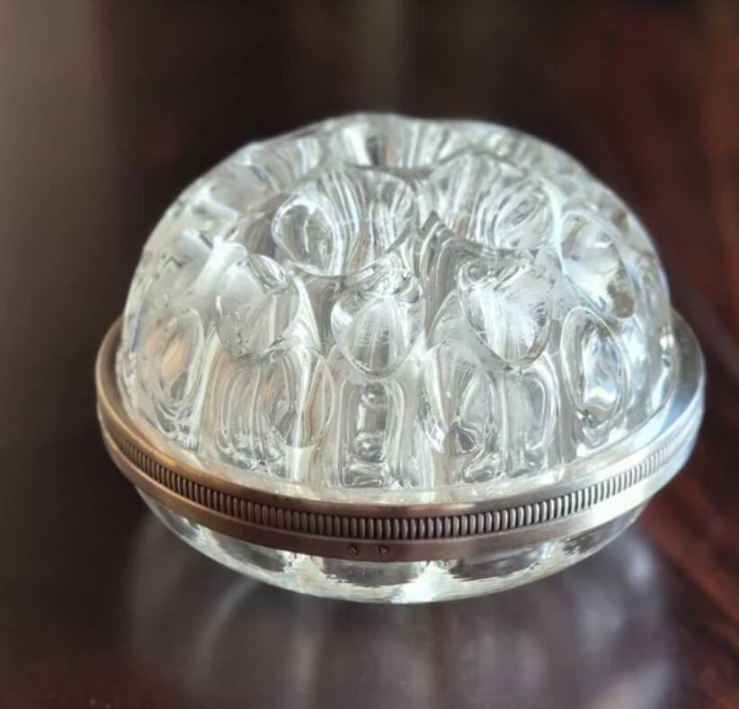 Crystal and silver-plated flower holder 1950