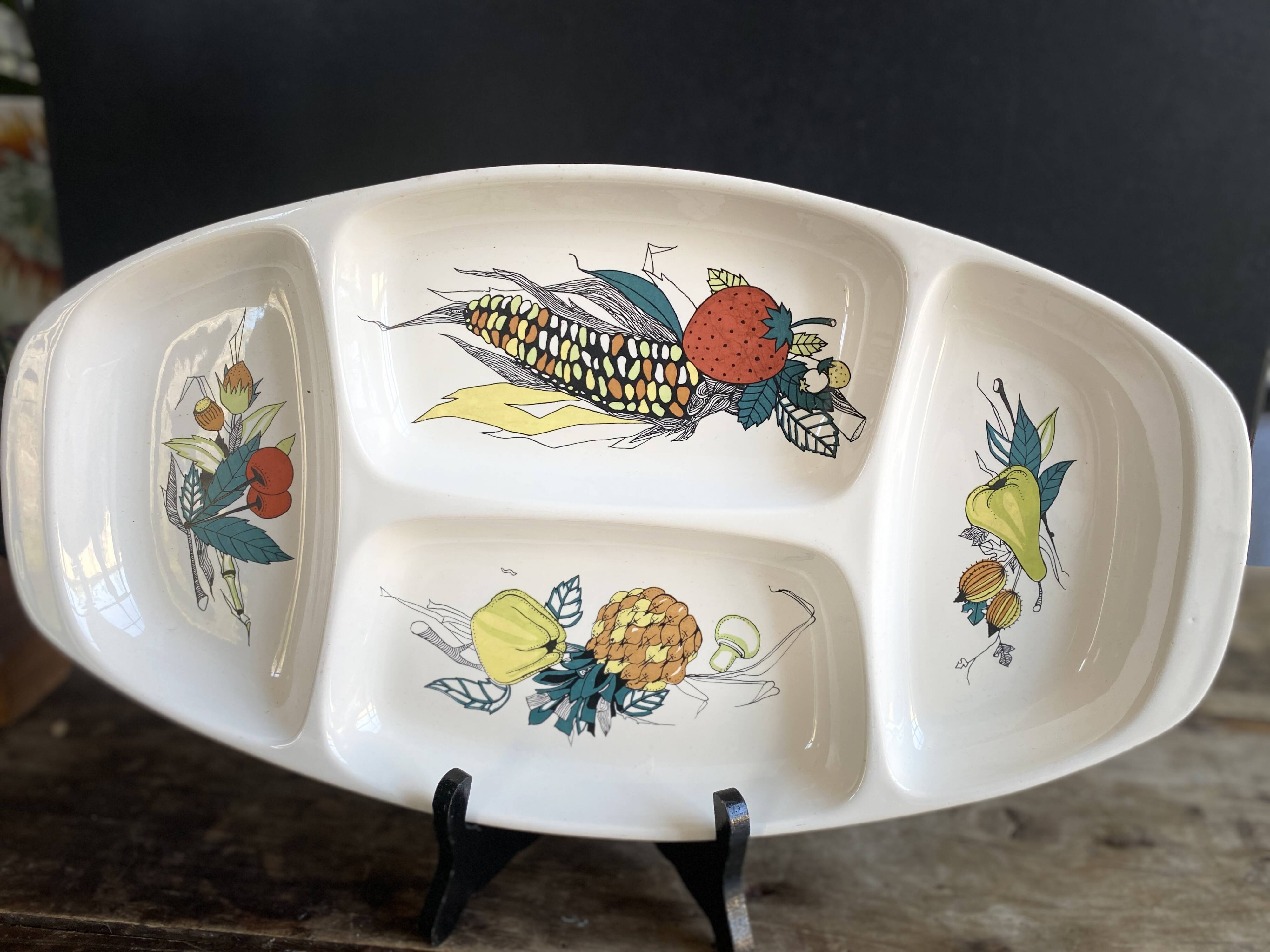 Serving dish Villeroy & Boch Luxembourg - Vintage 70s - 4 compartments