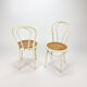 2 chaises en bois courbé et canne Zpm, années 1960