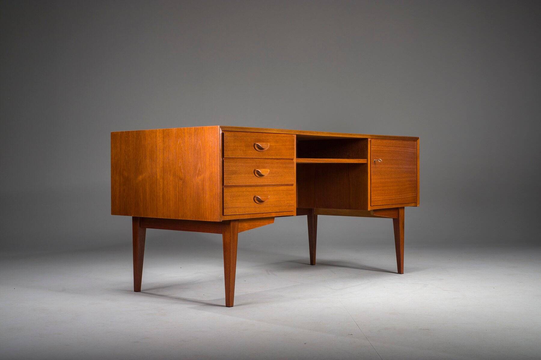 Mid-century modern teak executive desk, Germany, 1960s