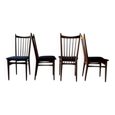 Ensemble vintage de chaises de salle à manger avec nouvelle garniture, 60 dining