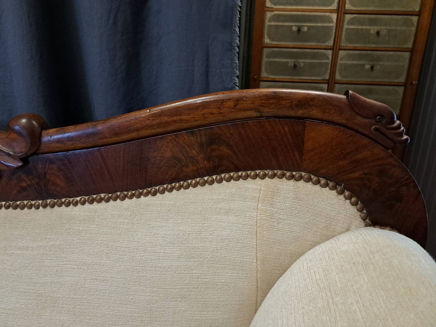 Restoration period mahogany sofa