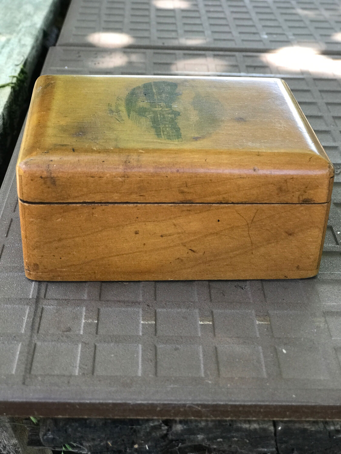 Victorian wooden box Mauchline late 19th century