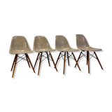 4 Eames DSW Fiberglass Chairs for Herman Miller