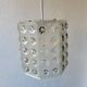 Vintage hexagonal cabochon pendant light – 70s