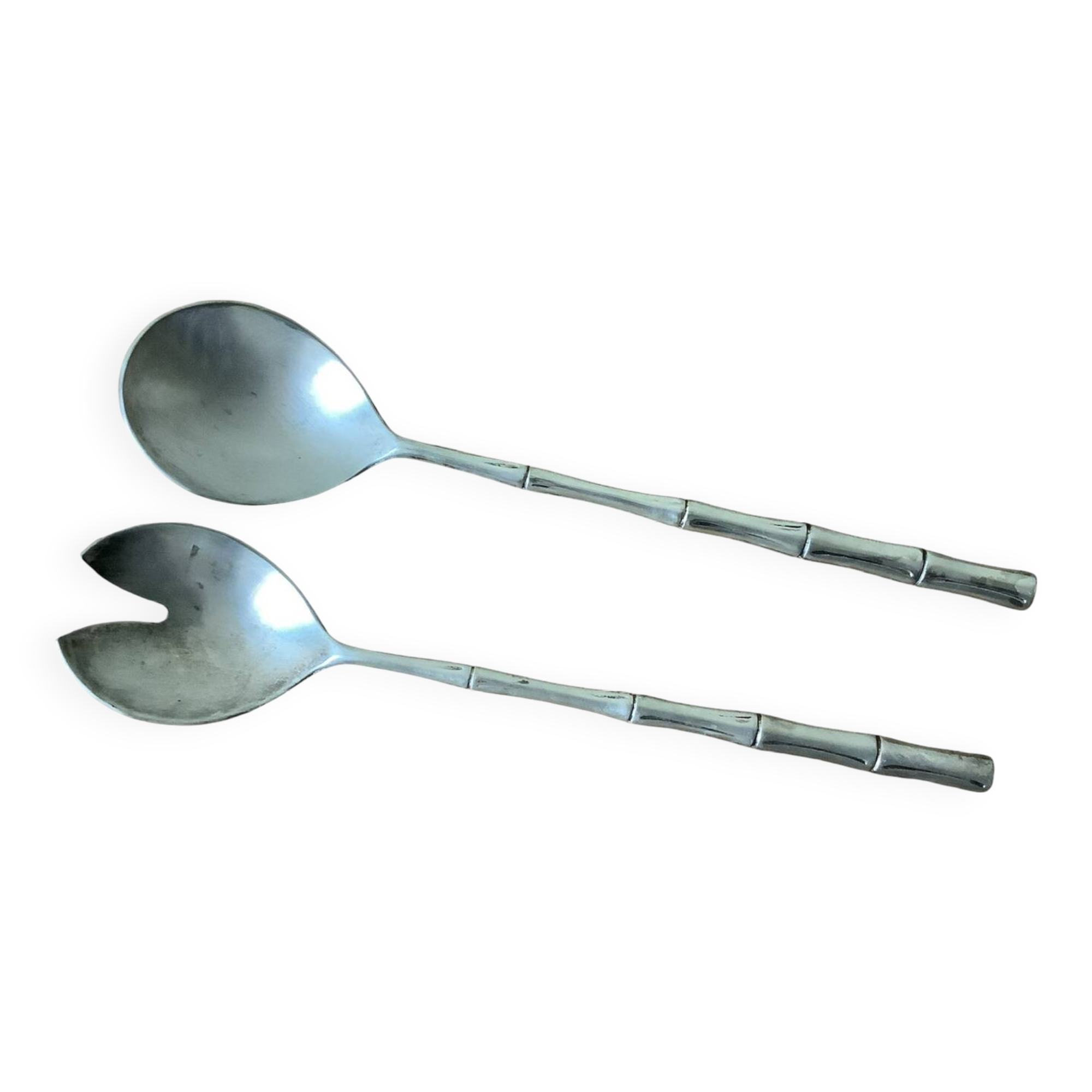 Silver-plated salad servers, Italy 1980