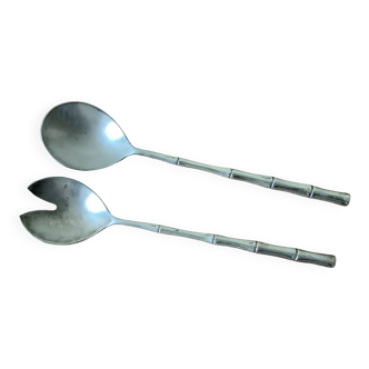 Silver-plated salad servers, Italy 1980
