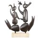 Antonine de Saint Pierre. Curved metal sculpture. Contemporary work.