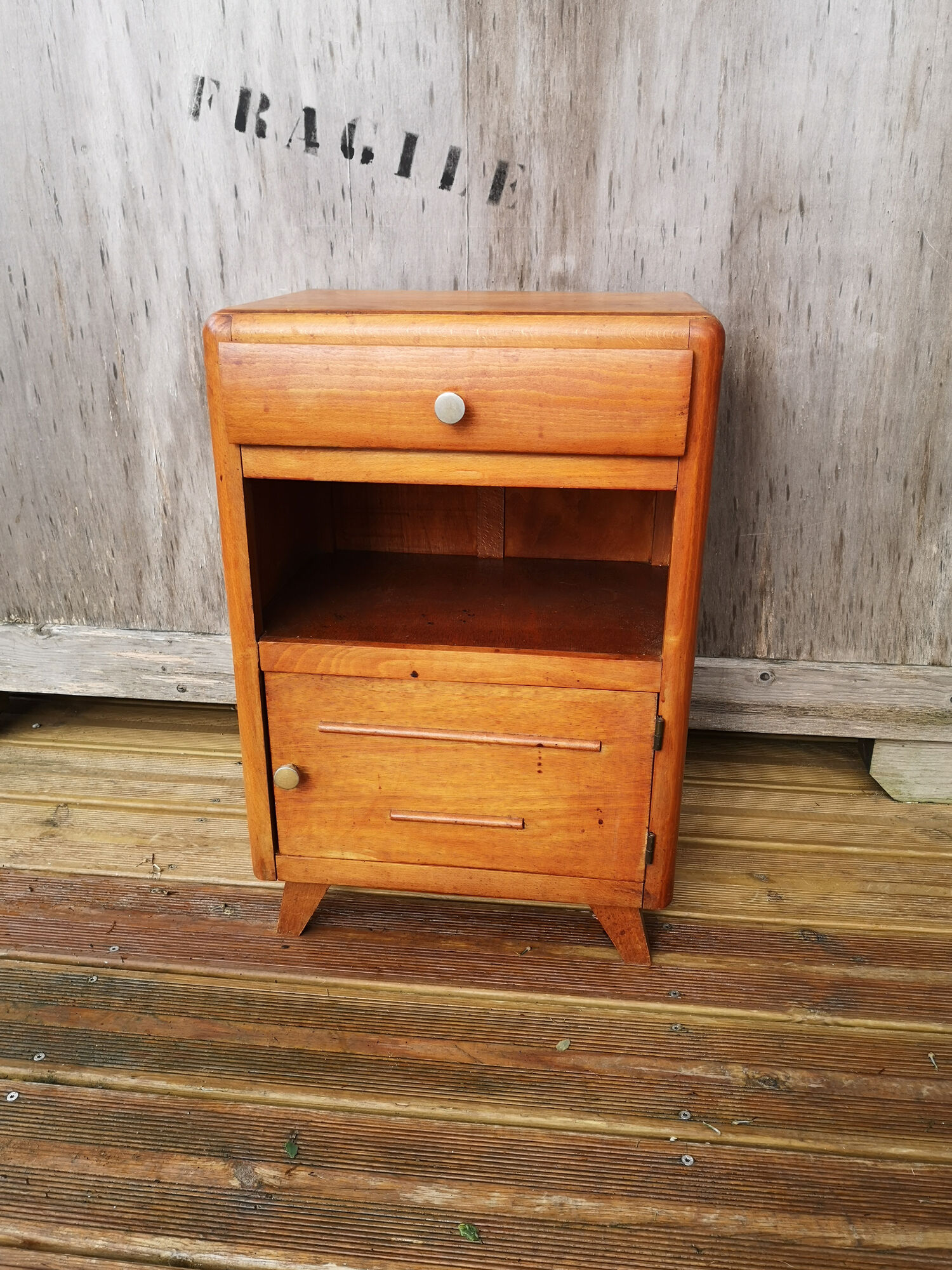 Vintage bedside compass feet
