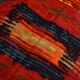 Tapis marocain fait main 100 % laine, rouge et orange, 4 x 11, 128 x 346 cm